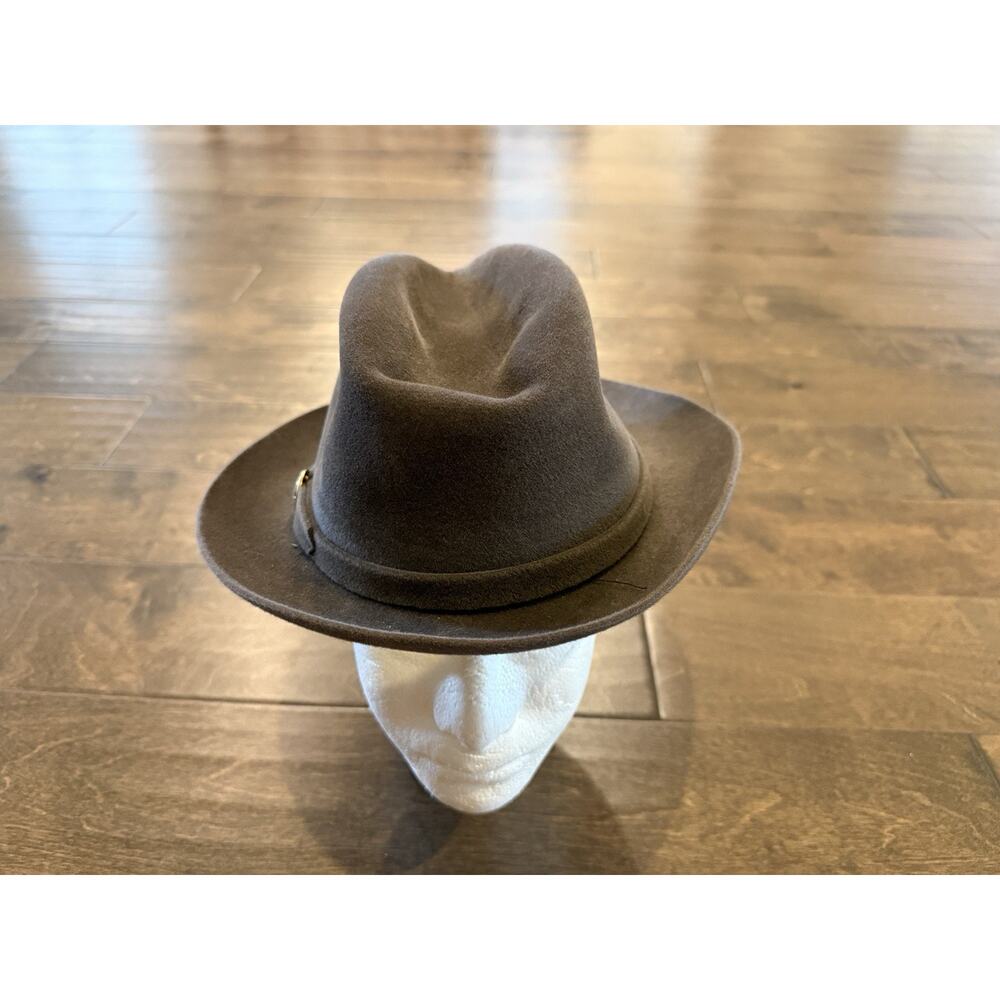 Vintage Dobbs Mens Gray Fifth Ave New York Fedora Hat Size 7 Made in USA - Picture 2 of 9